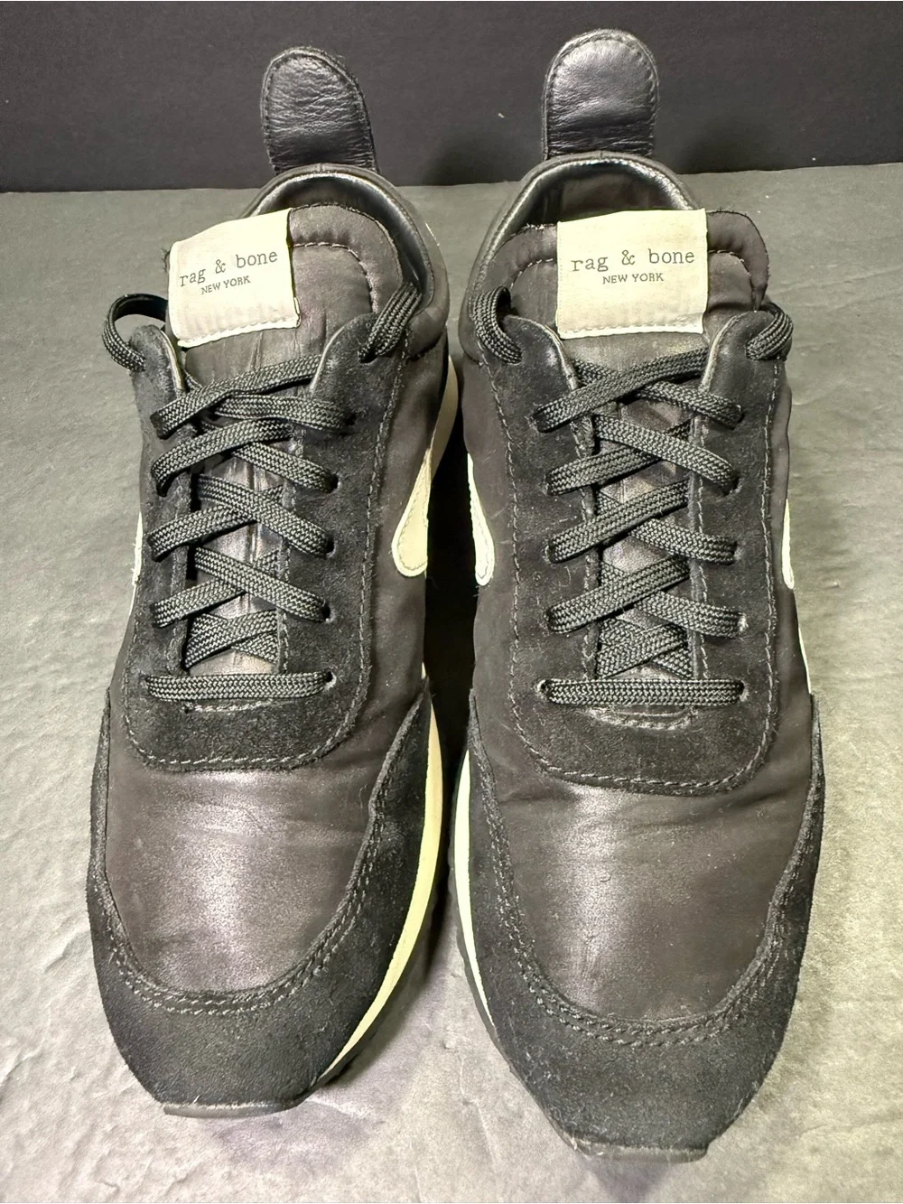 Rag & Bone Retro Women’s Black White Running Walking Sneakers Shoe Size- 7.5